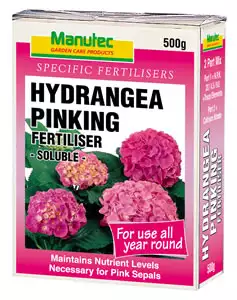 Manutec Hydrangea Pinking Fertiliser 500g Manutec Hydrangea Pinking Fertiliser 500g