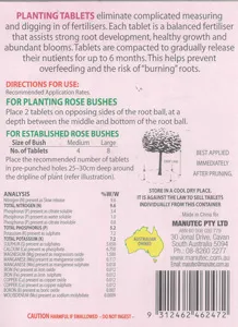 Manutec Slow Release Rose Planting Tablet