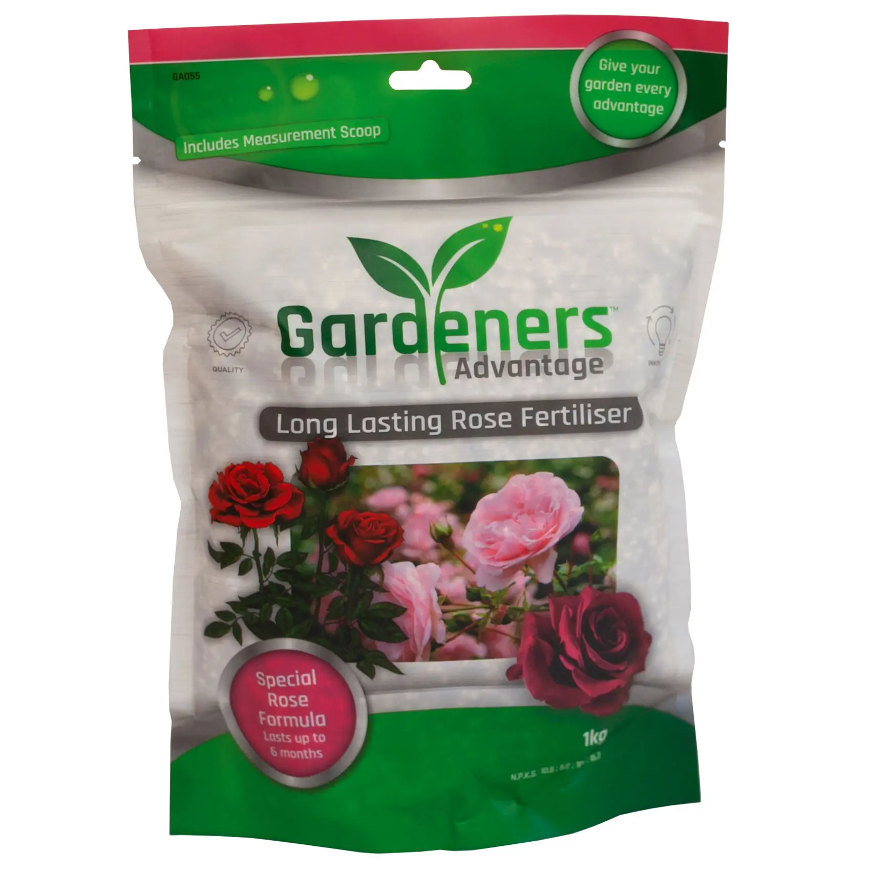 Gardeners Advantage Long Lasting Rose Fertiliser 1kg Gardeners Advantage Long Lasting Rose Fertiliser 1kg