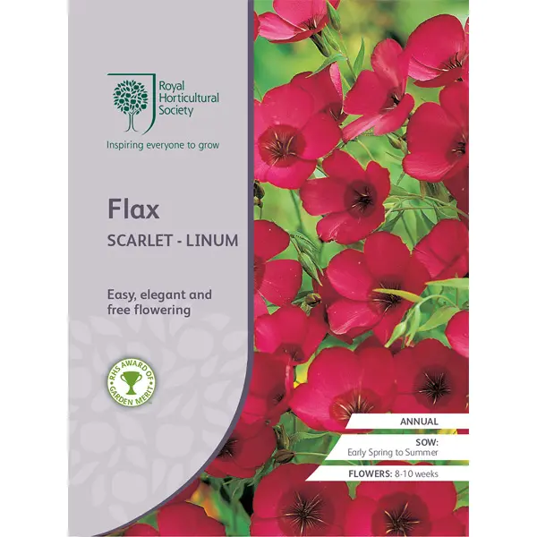 Seed – Rhs Flax Scarlet – Linum Seed – Rhs Flax Scarlet – Linum