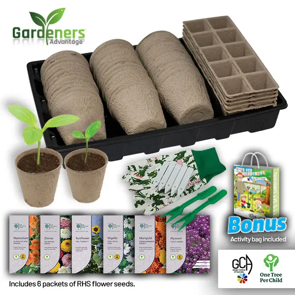 Flower Seed Starter Kit With Bonus Activity Bag Flower Seed Starter Kit With Bonus Activity Bag